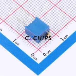ตัวต้านทาน/โพเทนชิโอมิเตอร์แบบปรับได้สำหรับ3266W-504-LF ผ่านชิ้นส่วนรู (THT)-3P, ตัวต้านทาน6.8x4.7มม. 500Kohm 10% 500 250mw ppm/℃ - Product Image 2