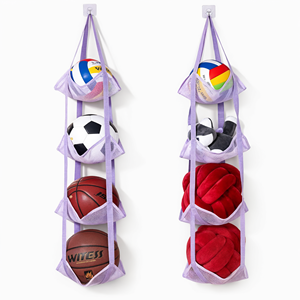 Bolsa de malla colgante para almacenamiento en la pared, organizador de pelotas para voleibol, fútbol, baloncesto, hogar, dormitorio, ahorro de espacio - Product Image 2