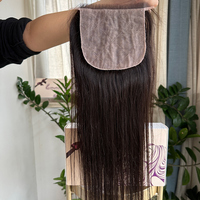 Cheveux Humains Remy Européens Vierges de Qualité Supérieure, Nœuds Cachés, Dentelle Transparente 4*4 5*5, Base en Soie, Closure Sans Colle, Densité 130%