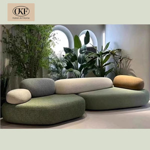 Sofá Modular Seccional Italiano Minimalista Personalizado para Sala de Estar de Hotel o Villa, Tela, Color y Tamaño Personalizables OEM - Product Image 2