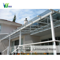 Verre trempé ultra-transparent anti-explosion pour auvent de villa, idéal pour toiture extérieure – Approvisionnement direct usine