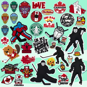 2025 Canada Hockey su ghiaccio cibo PVC scarpe charm carino foglia d'acero scarpe accessori per gli appassionati di Sport Canada decorazioni scarpe Charms - Product Image 1