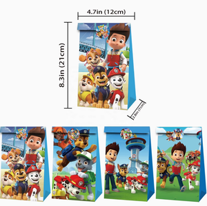 Lot de 12 Sacs Cadeaux sur Pied en Papier Kraft à Thème <span class=keywords><strong>Pat</strong></span>' <span class=keywords><strong>Patrouille</strong></span>, Imprimés Numériquement et Faits à la Main, avec Autocollants, pour Fête d'Anniversaire d'Enfant - Product Image 3