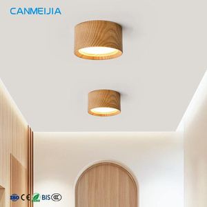 Modern Style Solid Wood Ceiling Simple Aisle Corridor Light GX53 Round LED Downlight Fixture for Kitchen Living Room - Product Image 1