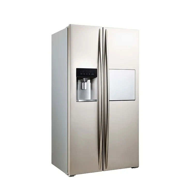 Electrodoméstico de 2 puertas con logotipo personalizado, refrigerador de puerta lateral a lateral con CE/CB, oferta