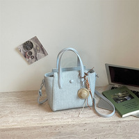 Sac fourre-tout seau portable d'été en PU et polyester de qualité supérieure, style vintage, pour femme, décontracté, avec fermeture éclair sur l'épaule