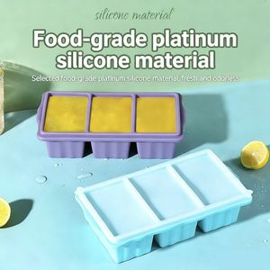 Bac à glaçons en silicone moderne et écologique de grande capacité pour soupes, qualité alimentaire, couvercle rabattable, étanche, compatible congélateur - Product Image 2