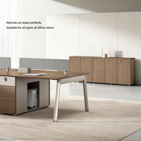 Meuble de bureau en bois écologique de niveau E0, armoire de rangement basse avec serrure à code sécurisée, bac à fleurs et meuble à thé/eau