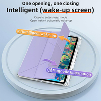 Funda para Xiaomi Pad 7/7 Pro 11.2 Pulgadas 2024 con Soporte para Lápiz, Cubierta Transparente, Soporte Tríptico en Forma de Y, Carcasa Rígida Trasera, Cubierta Acrílica