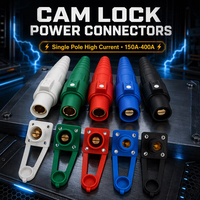 Konektor Cam Lock Male Plug 200A 400A Satu Kutub, Soket Kabel Daya Tinggi Tugas Berat untuk Distribusi Sementara di Lokasi