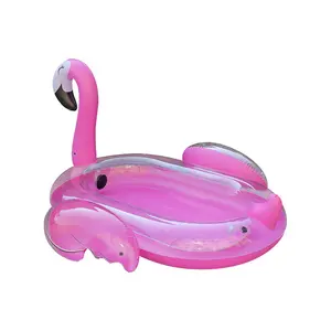 Nouvelle chaise flottante de piscine gonflable lumineuse avec télécommande, flotteur de piscine Flamingo à énergie solaire