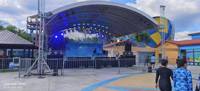 Estructura de Techo Circular de Aluminio para Conciertos al Aire Libre, Estructura de Iluminación Curva, Diseño de Sistema de Estructura de Techo de Arco para Escenario en Venta