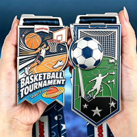 Medalla Deportiva 3D de Metal Personalizada con Diseño Propio de Fútbol, Baloncesto, etc., Medalla Giratoria de Aleación de Zinc