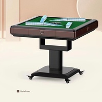 Table de Mahjong Moderne en Métal 110V, Entièrement Automatique, Pliable, Silencieuse, avec Conception de Montagnes Russes Rotatives et Fonctionnalités Sparrow Bass