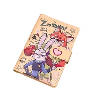 Carnet magnétique à couverture souple Zootopia A6 pour les élèves du primaire et du collège, cadeau de grande valeur esthétique
