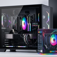 Ventilador de CPU de Doble Torre ARGB Negro para Gamers, Disipador de Calor Refrigerado por Aire con 6 Tubos de Calor, Compatible con LGA1851/1700/115X/1200/AM5, Refrigeración para Caja de Ordenador