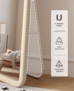 2025 tendance Design moderne filles dressing corps complet miroir Internet célèbre INS personnalisé arc mural debout au sol - Product Image 6