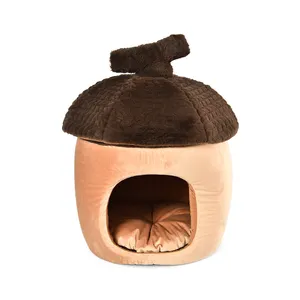 Copertura superiore rimovibile a forma di pigna Comfort Cat Cave cuccia per gattini per cani di piccola taglia