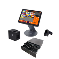 Zhongji A1 360 degrés rotatif 15.6 pouces tout-en-un Windows caisse enregistreuse Pos avec logiciel installé