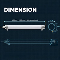 Système d'éclairage LED pour volailles LUXINT, 4 pieds, 5 pieds, 40W, 50W, 60W, IP69K, IK10, lumière LED tri-étanche, dimmable, pour poulailler, ferme avicole