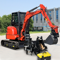 Mini-excavatrices sur chenilles Yanmar certifiées CE/EPA/Euro 5, 3,5 tonnes, pour l'agriculture et la construction, capacité de 2 tonnes