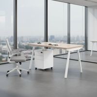 Bureau de travail en bois en forme de L au design moderne, hauteur réglable, tiroir avec serrure mécanique à combinaison, couleur personnalisée, garantie de 2 ans