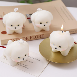 Vela Aromática de Cera de Soya con Forma de Cachorro, Hecha a Mano, Ecológica y Adorable, Decoración Creativa para el Hogar, para Cumpleaños, Bodas, Fiestas Navideñas - Product Image 3