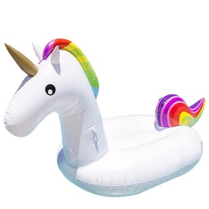 Flotador inflable grande de unicornio para piscina, juguete acuático para adultos con crin y cola arcoíris para diversión en la piscina - Product Image 4