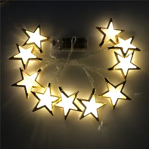 실내 디스플레이 휴일 조명 달 스타 모양의 다채로운 led 문자열 빛 침실 장식 라마단 이슬람 램프
