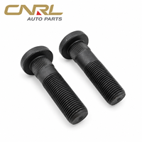 RuiLi ISO 898-1 Boulon de moyeu de roue moleté en acier allié M22x1.5 pour essieux de camions poids lourds, fabricant grossiste