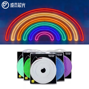 Tira de Luces <span class=keywords><strong>LED</strong></span> de Neón de 12 V, Flexible, Impermeable, <span class=keywords><strong>con</strong></span> Brillo Suave, Cinta de Neón para Decoración del Hogar, Bar, Fiesta, Letreros de Pared, Decoración DIY, Iluminación Interior y Exterior - Product Image 1