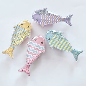 Regalos para niñas Fish Lovely Detangling Hairbrush Confeti Shiny Cute Hair Care Brush <span class=keywords><strong>Anti</strong></span> Knotting Easy-take Mini Hair Brush - Product Image 1