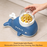 Distributeur interactif de friandises Whale, jouet d'entraînement et de distribution de friandises pour animaux de compagnie, presser pour libérer les friandises pour chats et chiens