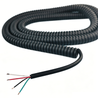 Produsen Kabel Listrik Spiral Kustom 4 Inti 0.3 Mm2 Pu, Perakitan Kabel Spiral Gulung