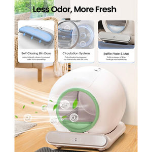 Litière Intelligente pour Chat de 65 L, Facile à Nettoyer, Contrôle du Sable Amovible, Vert, Haute Qualité, <span class=keywords><strong>Robot</strong></span> Litière Intelligent, Direct Usine - Product Image 5