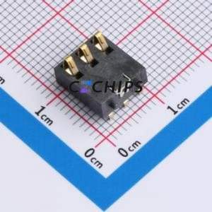 GT-BTP30003-1000A-018A Blade/Spring Contact Battery Connector SMD,P=3mm Connector Spring Contact Type 3mm 3P Horizontal Mount - Product Image 1