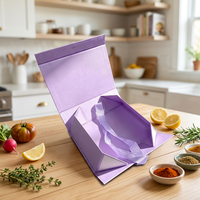 Boîte cadeau en papier magnétique pliable personnalisée avec gaufrage, impression UV, finition mate, impression de logo