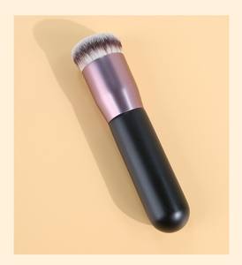 Brocha pequeña <span class=keywords><strong>para</strong></span> base de maquillaje, con cabeza plana y oblicua, de pelo sintético sin costuras y mango de madera. - Product Image 5