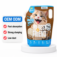 Pasir Kucing Tofu Grosir, Super Serap, Dapat Dibuang di Toilet & Ramah Lingkungan, Layanan Logo Kustom OEM ODM Tersedia
