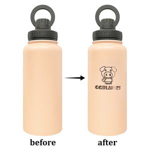 Water Bottle with <b>Magnetic</b> Lid Mirror Copper Plated 32oz Water Bottle with <b>Magnetic</b> Phone <b>Holder</b> Outdoor Sports Water Bottle - Product Image 3
