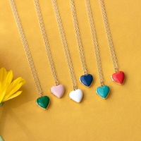 Collier avec pendentif en forme de cœur en émail, inspiré de la mode victorienne, plaqué or 14K 18K, nouvelle collection Milskye