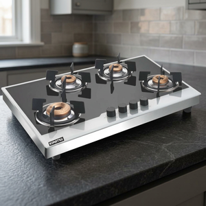 Estufa de Gas LPG KIMATSU de 4 Quemadores con Encendido Electrónico, Superficie de Vidrio, 30 Pulgadas, 1 Año de Garantía, para Uso Doméstico y Hotelero - Product Image 2