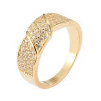 Bague d'éternité Mylove personnalisée en laiton plaqué or 18 carats avec micro-pavé de zircon blanc CZ pour femme, alliance de luxe
