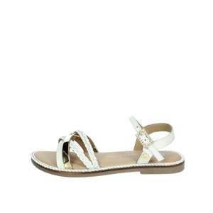 Sandalo Gioseppo da bambina 75336 bianco con cinturino intrecciato alla caviglia, modello estivo - Product Image 1