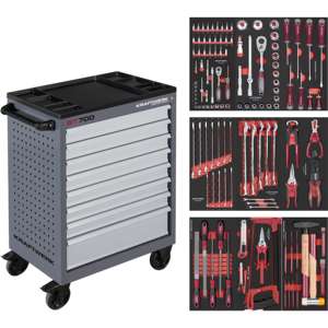Kraftwerk Mobile <b>Tool</b> <b>Cabinet</b> BT700 8 <b>drawers</b> 143 pcs. - Product Image 1