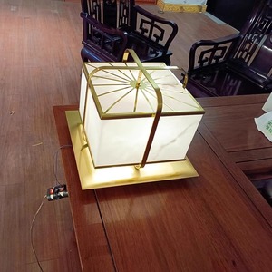 Table Lamp Square Glass Design Led Light Source E27 Bulb Base Switch Control Home <b>Decor</b> <b>Lighting</b> Fixture - Product Image 5