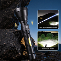 Linterna LED de Alta Potencia Recargable por USB, Súper Brillante, con Zoom, de Alta Luminosidad, para Emergencias