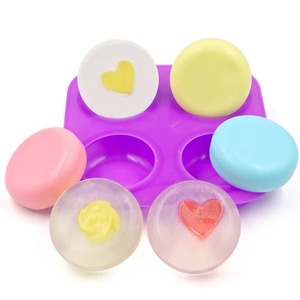 High Quality 4 Cavity Round Silicone <b>Soap</b> Molds Non Toxic Handmade <b>Soap</b> Making Molds For Kitchen Paradise DIY <b>Soap</b> Craft - Product Image 2