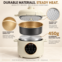 Cuisinière à pression électrique multifonction 6L avec écran LED et protection contre la surchauffe, garantie 1 an, usage domestique