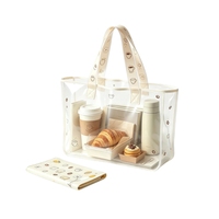 Sac fourre-tout pliable en plastique imperméable pour le rangement des manuels scolaires